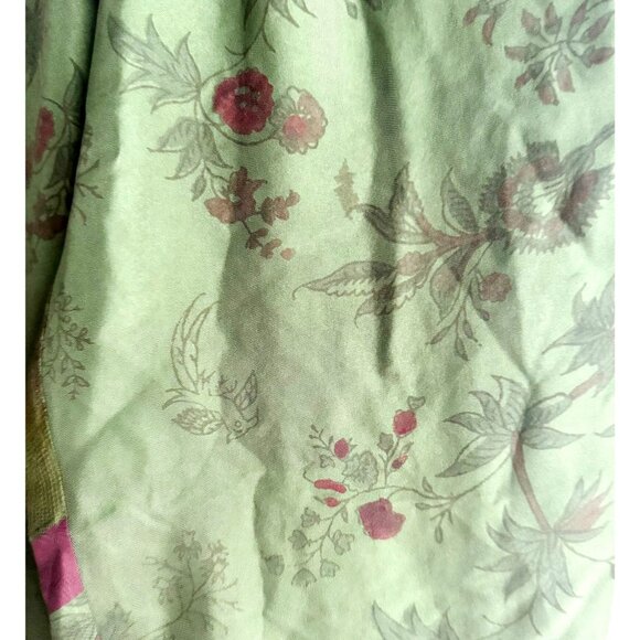 Pierre Louis Mascia Green Floral Silk Trousers M - Picture 2 of 4